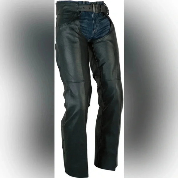 Z1R Sabot Leather Motorcycle Riding Chaps 3XL NWT - Picture 1 of 8